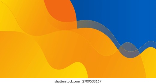 Blue and yellow trending modern background eps 10.