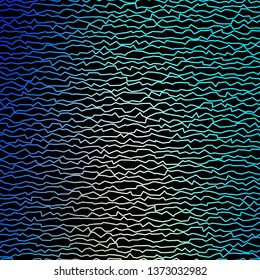 Blue, Yellow vector background with jagged lines. Abstract gradient illustration with wry lines. Best design for your ad, poster, banner.