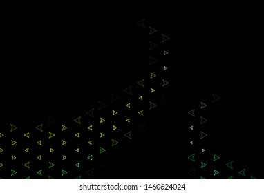 Blue, Yellow vector background with triangles. Abstract gradient illustration with triangles. Smart design for your business advert.