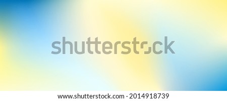 Blue and yellow vector gradient background. Horizontal type.