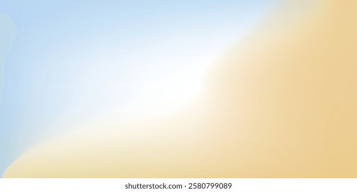 Blue and yellow watercolor vector texture background for poster, cover, banner, flyer, cards. Hand drawn abstract simple