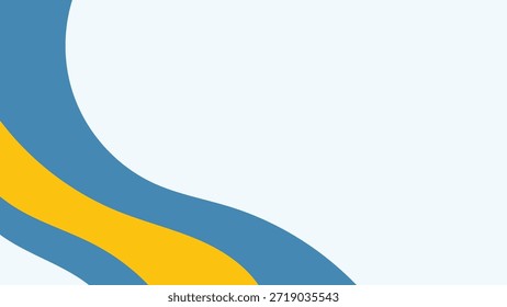 uma onda azul e amarela com um fundo branco