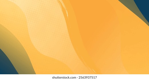 blue and yellow wavy shape background. eps10.