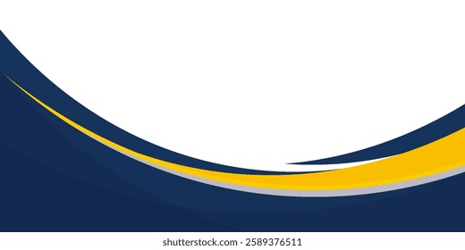 blue and yellow wavy shape background. suitable for business poster design, corporate banner, presentation, flyer, social media post