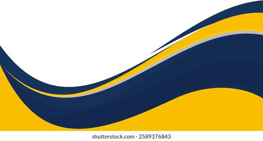 blue and yellow wavy shape background. suitable for business poster design, corporate banner, presentation, flyer, social media post