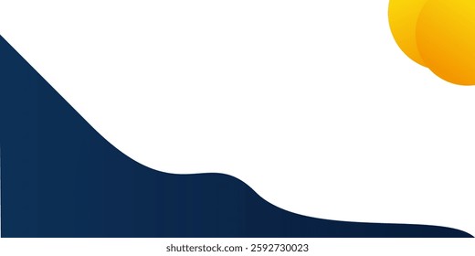 blue and yellow wavy shape background. suitable for business poster design, corporate banner, presentation, flyer, social media post.