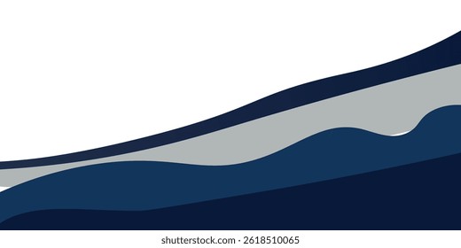 fundo de forma ondulada azul e amarelo. adequado para design de pôster de negócios, banner corporativo, apresentação, folheto, postagem de mídia social.