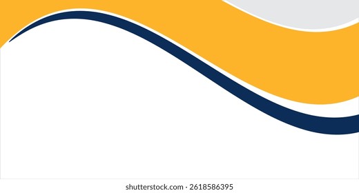blue and yellow wavy shape background. suitable for business poster design, corporate banner, presentation, flyer, social media post.