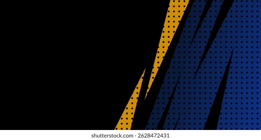 blue and yellow wavy shape background. suitable for business poster design, corporate banner, presentation, flyer, social media post.
