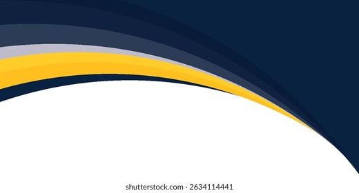 blue and yellow wavy shape background. suitable for business poster design, corporate banner, presentation, flyer. vector illustration eps10