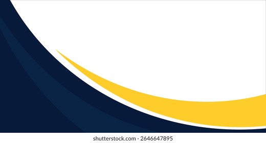 blue and yellow wavy shape background. vector eps 10