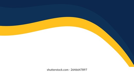 blue and yellow wavy shape background. 