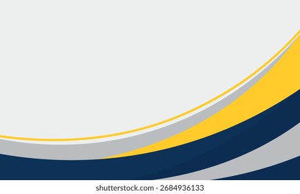 Fondo ondulado azul y amarillo de la forma. Conveniente para el diseño del cartel del negocio, el Anuncio corporativo, la presentación, el volante, la publicación de las redes sociales. EPS 10