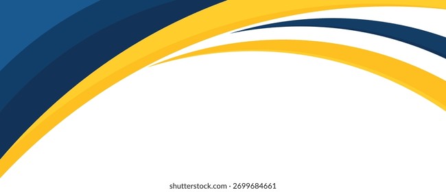 Fondo ondulado azul y amarillo de la forma. Conveniente para el diseño del cartel del negocio, Anuncio corporativo, presentación, volante, correo de las redes sociales. Ilustración vectorial