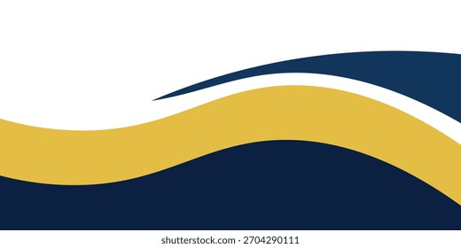 blue and yellow wavy shape background. suitable for business poster design, corporate banner, presentation, flyer, social media post.