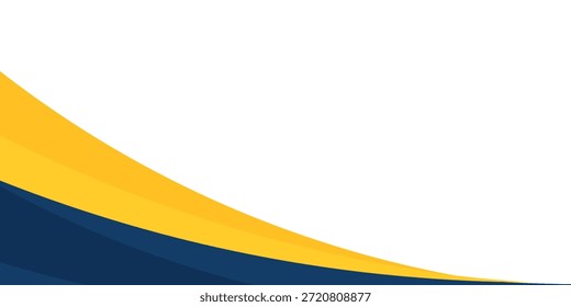 Fondo ondulado azul y amarillo de la forma. Conveniente para el diseño del cartel del negocio, Anuncio corporativo, presentación, volante, correo de las redes sociales. Ilustración vectorial