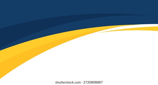 Fondo ondulado azul y amarillo de la forma. Conveniente para el diseño del cartel del negocio, Anuncio corporativo, presentación, volante, correo de las redes sociales. Ilustración vectorial