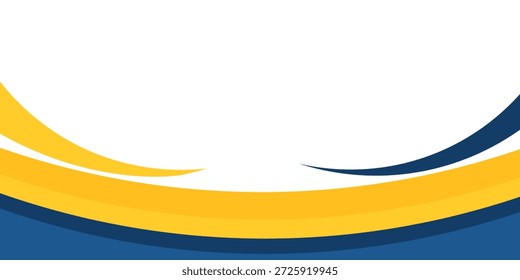 Fondo ondulado azul y amarillo de la forma. Conveniente para el diseño del cartel del negocio, Anuncio corporativo, presentación, volante, correo de las redes sociales. Ilustración vectorial