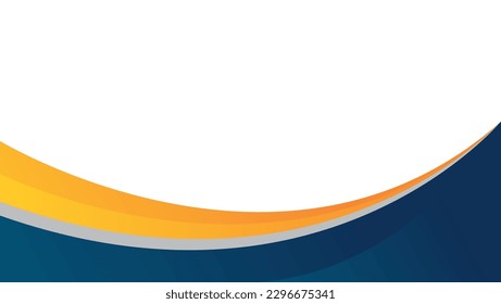 blue and yellow wavy shapes background. suitable for business poster, corporate banner, presentation, brochure, flyer, cover.