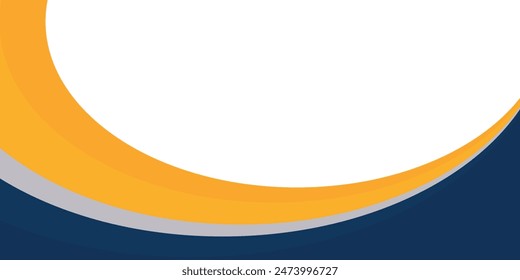 blue and yellow wavy shapes background. suitable for business poster, corporate banner, presentation, brochure, flyer, cover.