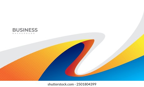 blau und gelb gewellte Formen Hintergrund für Unternehmens-Banner, Business-Poster, Zeitschrift Bericht Abdeckung.