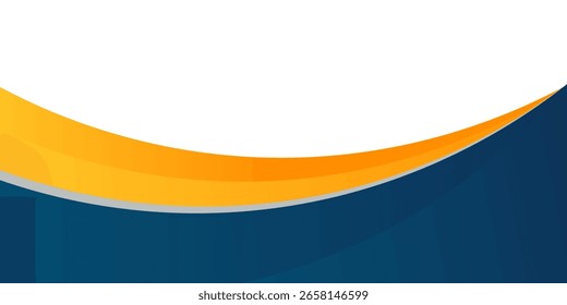 blue and yellow wavy shapes background. suitable for business poster, corporate banner, presentation, brochure, flyer, cover, wabsite