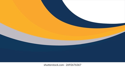 Fondo ondulado azul y amarillo de las Formas. conveniente para el cartel del negocio, Anuncio corporativo, presentación, folleto, volante, cubierta.