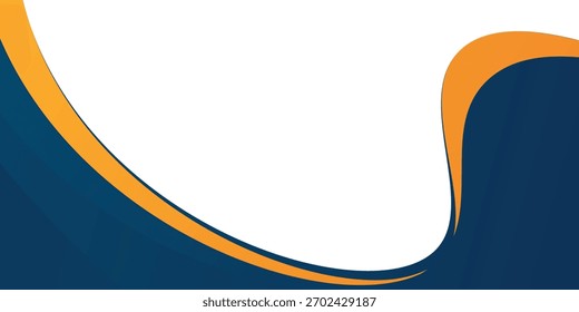 blue and yellow wavy shapes background. suitable for business poster, corporate banner, presentation, brochure, flyer, cover.

