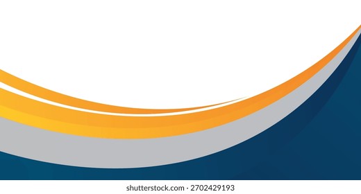 blue and yellow wavy shapes background. suitable for business poster, corporate banner, presentation, brochure, flyer, cover.

