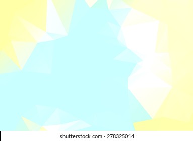 Blue, yellow, and white abstract triangle low poly , polygonal geometric background or business template vector
