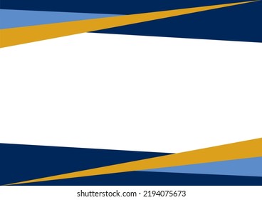 Blue, yellow and white color. Suitable for social media post and web internet ads. Template layout. Frame, boarder for text, picture, advertisement. Empty space. Business template.