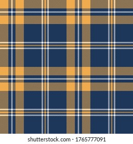 Blue, Yellow and White colors tartan plaid Scottish seamless pattern.Texture from plaid, tablecloths, clothes, shirts, dresses, paper, bedding, blankets and other textile products.
