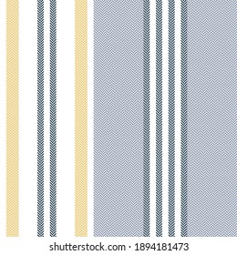 Blue Yellow White Stripe Pattern. Herringbone Textured Seamless Background For Blanket, Throw, Duvet Cover, Pyjamas, Or Other Modern Spring Summer Autumn Fashion Fabric Design.