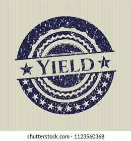 Blue Yield distressed grunge stamp