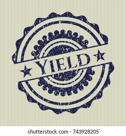 Blue Yield distressed grunge stamp