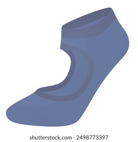 Blue  yoga sock. vector illustration
