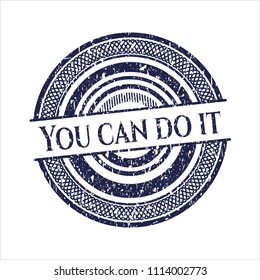  Blue You can do it rubber grunge texture stamp
