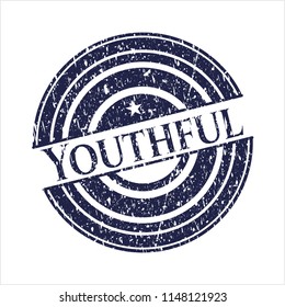 Blue Youthful rubber grunge texture stamp