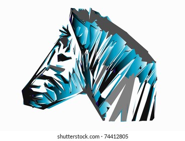 blue zebra head