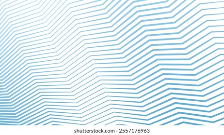 Blue zig zag abstract stripes stripes line vector background for backdrop or presentation