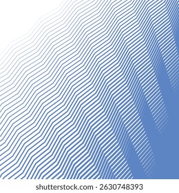 Blauwe zigzag lijn strepen abstracte achtergrond