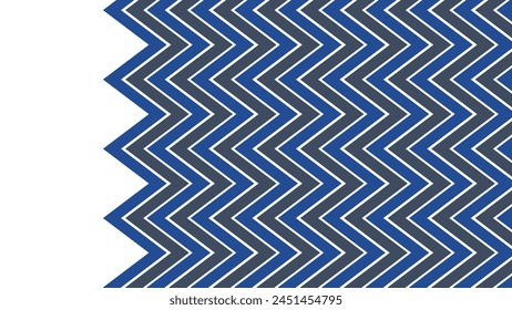 Blue zig zag pattern background vector image for backdrop or fabric style