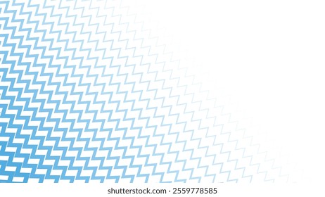 Blue zig zag stripes line with gradient spotlight for text abstract background