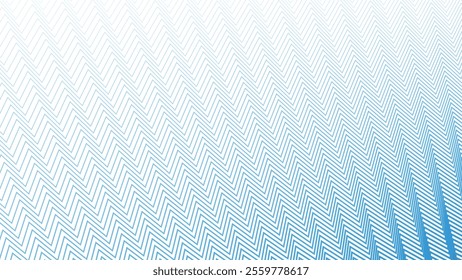 Blue zig zag stripes line with gradient spotlight for text abstract background