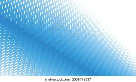 Blue zig zag stripes line with gradient spotlight for text abstract background