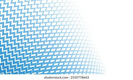 Blue zig zag stripes line with gradient spotlight for text abstract background