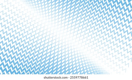 Blue zig zag stripes line with gradient spotlight for text abstract background