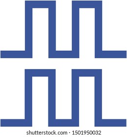 Blue Zig-Zag Model of Line. Islamic Arabesque pattern. Tile geometric Motif. Saudi Arabian style.