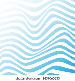 Blue zigzag wave water concept abstract background flat design vector illustration.