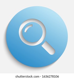 BLUE ZOOM TOOL BUTTON VECTOR